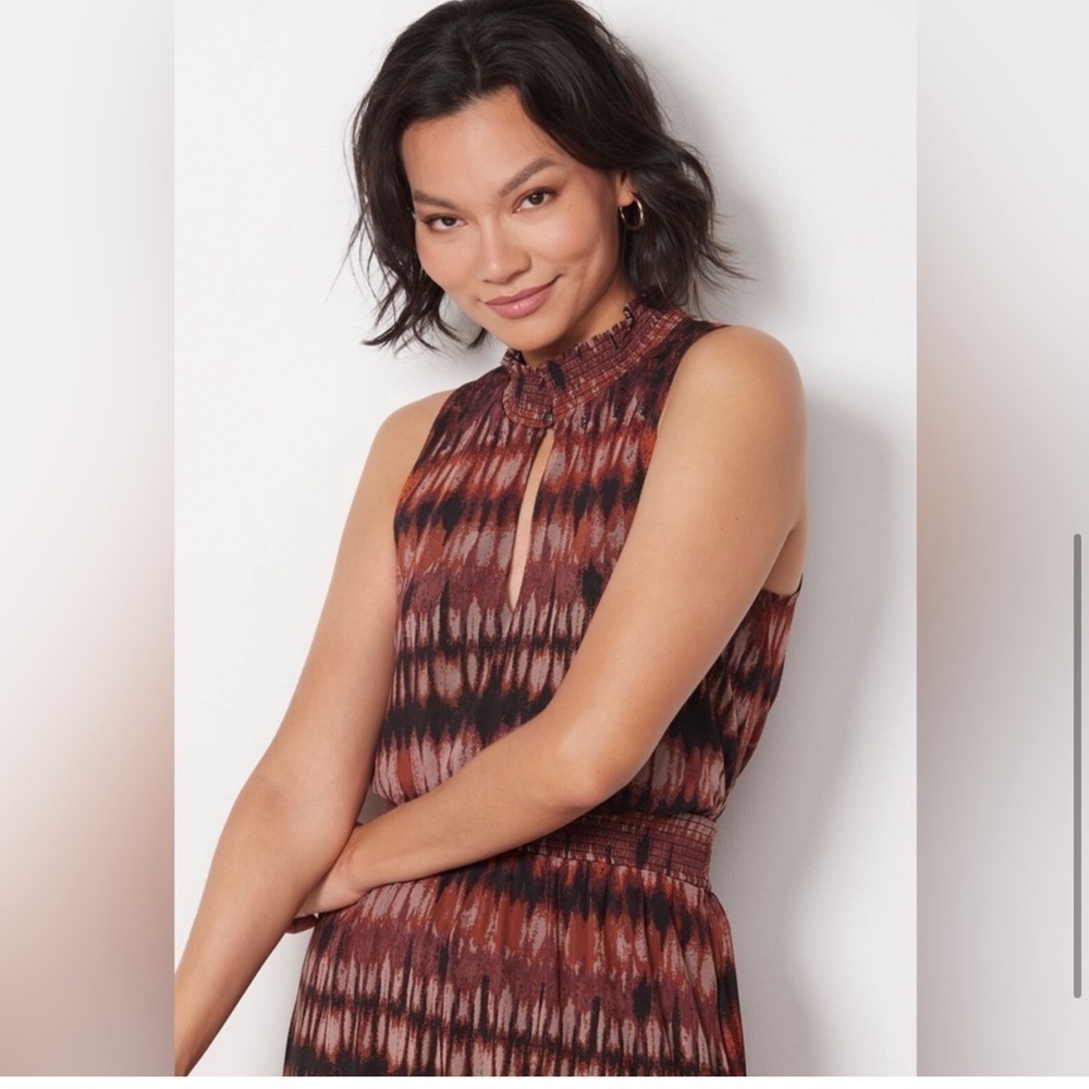 Evereve Gretta Mock Neck Midi Dress | medium
Tiedye tribal brown modern … - Picture 2 of 9